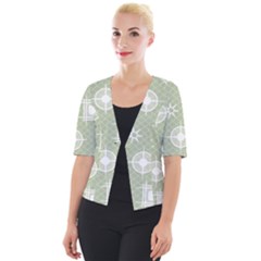 Background Non Seamless Pattern Cropped Button Cardigan by Pakrebo