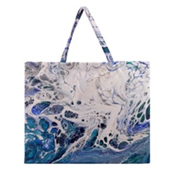 Paint Acrylic Paint Art Colorful Zipper Large Tote Bag by Pakrebo