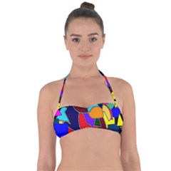 Crazycolorabstract Halter Bandeau Bikini Top by bloomingvinedesign