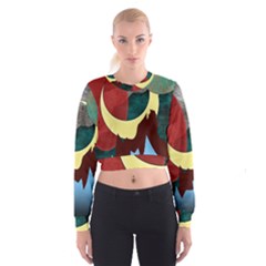 Moonscape Cropped Sweatshirt by bloomingvinedesign