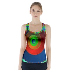 Fractal Spiral Curve Helix Racer Back Sports Top by Pakrebo