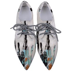 The City Of The Future Collage Pointed Oxford Shoes by Pakrebo