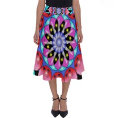 Mandala Symmetry Meditation Perfect Length Midi Skirt