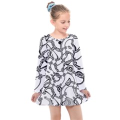 Unfinished Business Kids  Long Sleeve Dress by designsbyamerianna