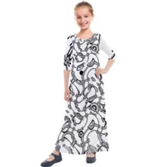 Unfinished Business Kids  Quarter Sleeve Maxi Dress by designsbyamerianna