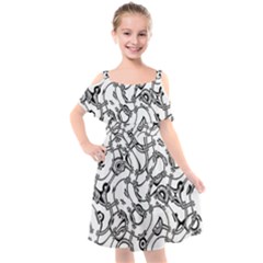 Unfinished Business Kids  Cut Out Shoulders Chiffon Dress by designsbyamerianna