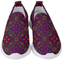 Triangle Pattern Kaleidoscope Color Kids  Slip On Sneakers by Pakrebo