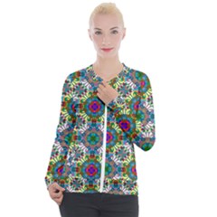 Seamless Pattern Decoration Casual Zip Up Jacket by Pakrebo