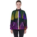 Data City Large Fiction Digital Women s High Neck Windbreaker View1