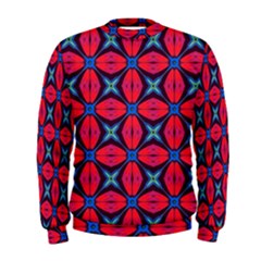 Seamless Wallpaper Digital Pattern Red Blue Men s Sweatshirt by Pakrebo