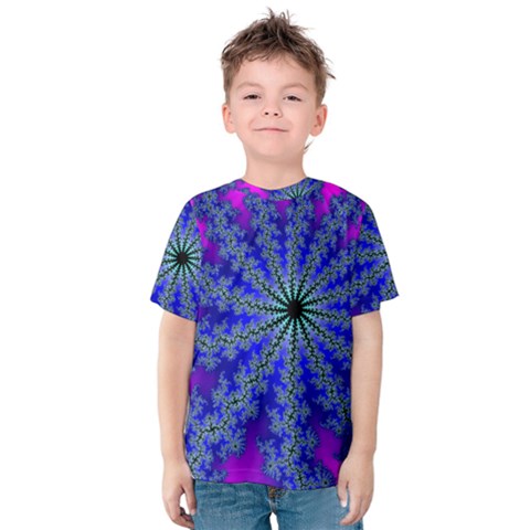 Fractal Abstract Background Digital Kids  Cotton Tee by Pakrebo