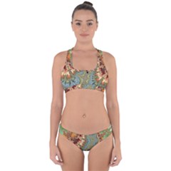 Fractal Rendering Pattern Abstract Cross Back Hipster Bikini Set