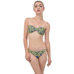 Pattern Thistle Structure Texture Classic Bandeau Bikini Set by Pakrebo