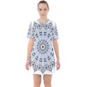 Arabesque Mandala Decorative Sixties Short Sleeve Mini Dress View1