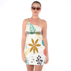 Design Nature Color Banner Modern One Soulder Bodycon Dress by Pakrebo