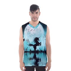 Wonderful Unicorn Silhouette In The Night Men s Sportswear by FantasyWorld7