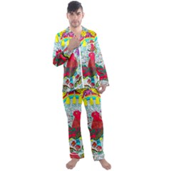 Supersonic Key West Gypsy Blast Men s Satin Pajamas Long Pants Set