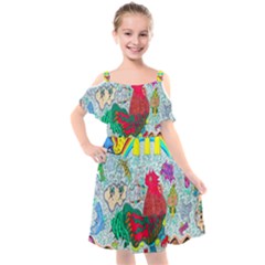 Supersonic Key West Gypsy Blast Kids  Cut Out Shoulders Chiffon Dress