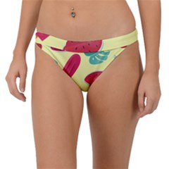 Watermelon Leaves Strawberry Band Bikini Bottom by HermanTelo