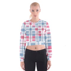 Fabric Textile Plaid Cropped Sweatshirt by HermanTelo