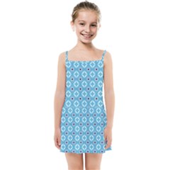 Blue Pattern Kids  Summer Sun Dress