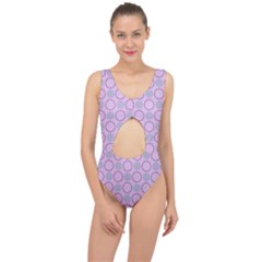 Circumference Point Pink Center Cut Out Swimsuit by HermanTelo