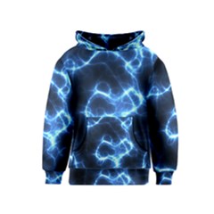 Electricity Blue Brightness Kids  Pullover Hoodie by HermanTelo