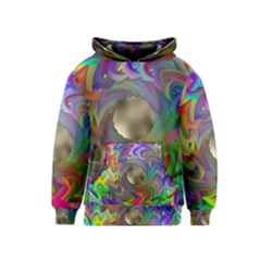 Rainbow Plasma Neon Kids  Pullover Hoodie by HermanTelo