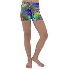 Rainbow Plasma Neon Kids  Lightweight Velour Yoga Shorts by HermanTelo