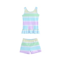 Geometric Pastel Kids  Boyleg Swimsuit by Bajindul