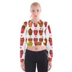 Chocolate Cake Muffin Cropped Sweatshirt by Bajindul