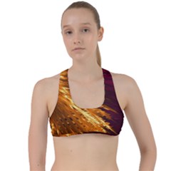 Lines Curlicue Fantasy Colorful Criss Cross Racerback Sports Bra