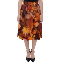 Fall Foliage Autumn Leaves October Classic Midi Skirt by Pakrebo