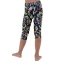 Circle Plasma Artistically Abstract Kids  Lightweight Velour Capri Leggings  View4