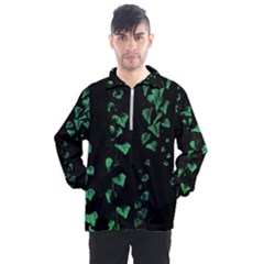 Botanical Dark Print Men s Half Zip Pullover by dflcprintsclothing