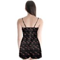 Flamingo Pattern Black Satin Pajamas Set View2
