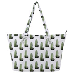 Cactus White Pattern Full Print Shoulder Bag by snowwhitegirl