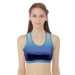 Blue Ombre Sports Bra With Border by VeataAtticus