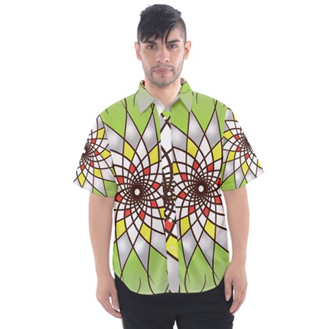 Mandala Model Figure Graphics Men s Short Sleeve Shirt by Pakrebo