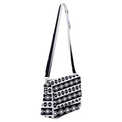 Ethnic Tribal Pattern Shoulder Bag With Back Zipper