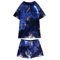 Universe Exploded Kids  Swim Tee And Shorts Set by WensdaiAmbrose