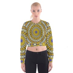 Fractal Kaleidoscope Mandala Cropped Sweatshirt