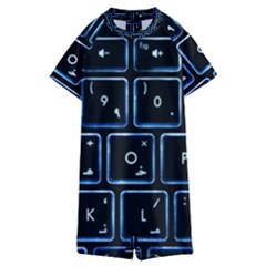 Contemporary Electronics Graphic Modern Kids  Boyleg Half Suit Swimwear