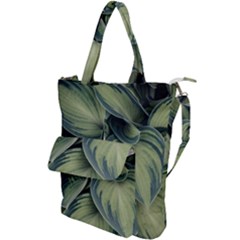 Closeup Photo Of Green Variegated Leaf Plants Shoulder Tote Bag by Pakrebo