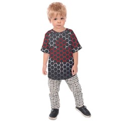 Canada Flag Hexagon Kids  Raglan Tee