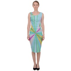 Background Burst Abstract Color Sleeveless Pencil Dress by HermanTelo