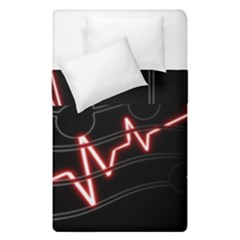 Music Wallpaper Heartbeat Melody Duvet Cover Double Side (single Size) by HermanTelo