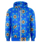 Pattern Backgrounds Blue Star Men s Zipper Hoodie