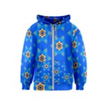 Pattern Backgrounds Blue Star Kids  Zipper Hoodie