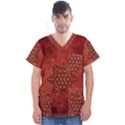 Elegant Decorative Celtic Knot Men s V-Neck Scrub Top View1